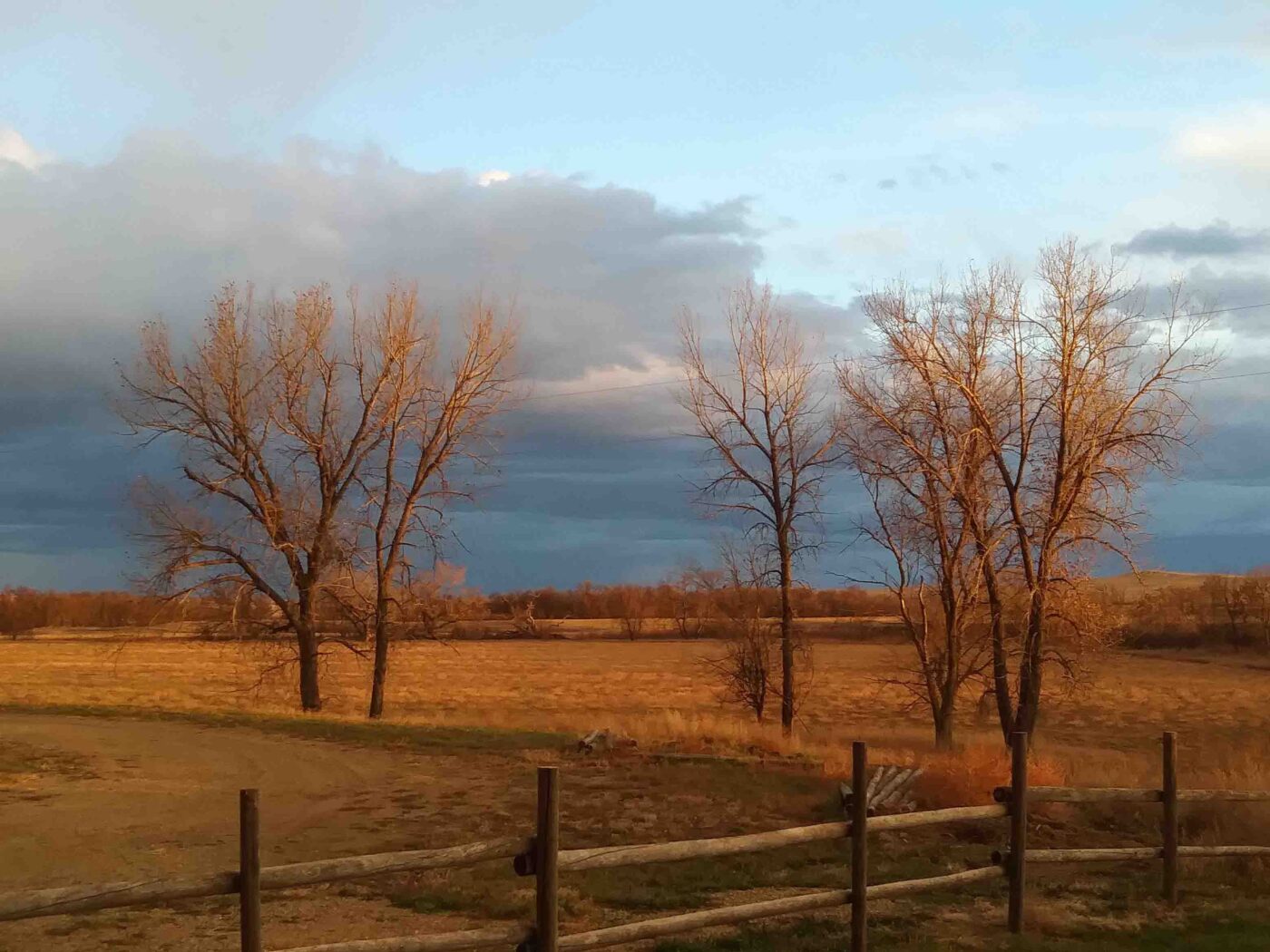 triangle-ranch-cabin-under-the-hill-7 Sunset view over the prairie from the ranch.